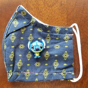 Face Mask KIDS Navy Yellow Removable Lilo's Stitch